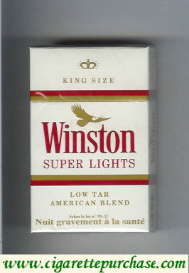 Winston Super Lights Cigarettes hard box